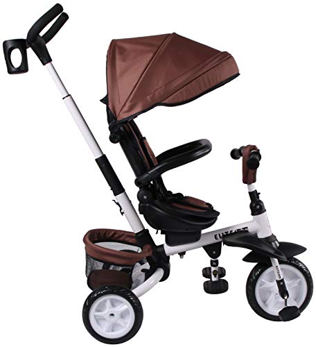 Biemme Triciclo Elite Plegable con Parasol marrón Chocolate