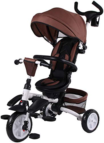 Biemme Triciclo Elite Plegable con Parasol marrón Chocolate