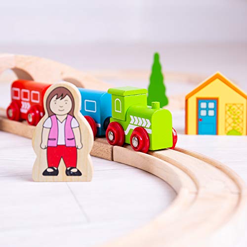 Bigjigs Rail Set de Tren con Figura de Ocho