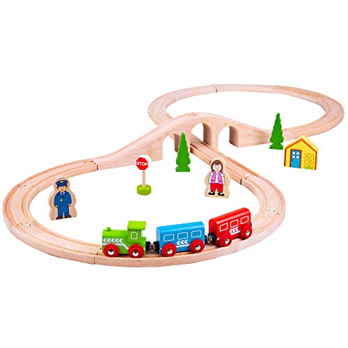 Bigjigs Rail Set de Tren con Figura de Ocho