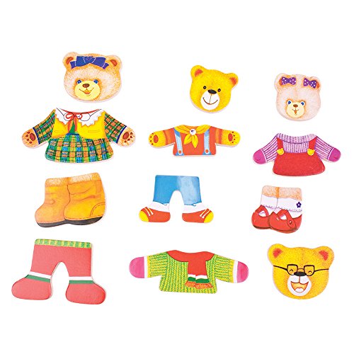 Bigjigs Toys Madera - Vestir a la Familia Oso