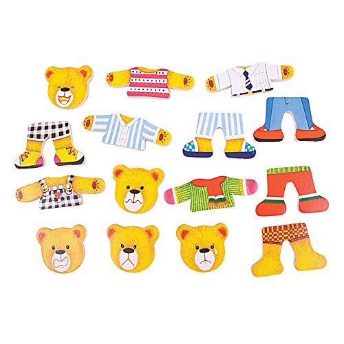 Bigjigs Toys Madera - Vestir a la Familia Oso