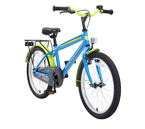 BIKESTAR Bicicleta Infantil para niñas a Partir de 6 años | Bici 20 Pulgadas con Frenos | 20" Edición Moderna Azul Verde