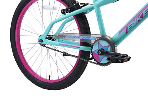 BIKESTAR Bicicleta Infantil para niños y niñas a Partir de 10 años | Bici de montaña 24 Pulgadas con Frenos | 24" Edición Mountainbike Turquesa Berry