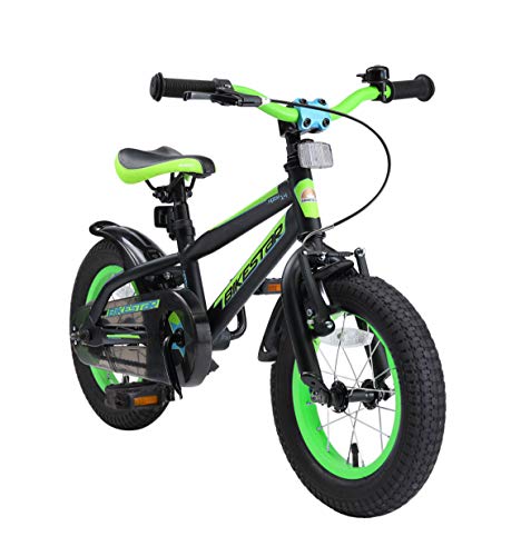 BIKESTAR Bicicleta Infantil para niños y niñas a Partir de 3 años | Bici de montaña 12 Pulgadas con Frenos | 12" Edición Mountainbike Negro