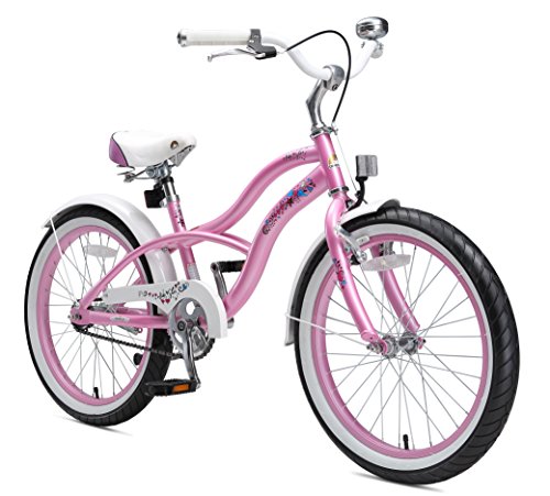 BIKESTAR Bicicleta Infantil para niños y niñas a Partir de 6 años | Bici 20 Pulgadas con Frenos | 20" Edición Cruiser Rosa