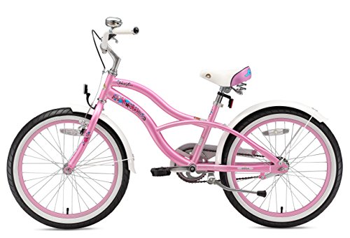 BIKESTAR Bicicleta Infantil para niños y niñas a Partir de 6 años | Bici 20 Pulgadas con Frenos | 20" Edición Cruiser Rosa