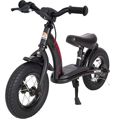 BIKESTAR Bicicleta sin Pedales para niños y niñas | Bici 10 Pulgadas a Partir de 2-3 años con Freno | 10" Edición Clásica Negro