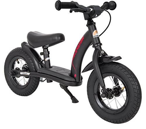 BIKESTAR Bicicleta sin Pedales para niños y niñas | Bici 10 Pulgadas a Partir de 2-3 años con Freno | 10" Edición Clásica Negro