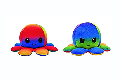 BINQILIN Muñeco De Peluche Se Puede Utilizar En Ambos Lados Dos Colores Y Dos Estados De Ánimo Intercambiables