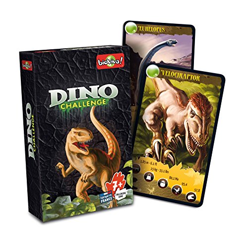 Bioviva- Juego de cartas Dino Challenge, Color negro (Asmodee DIN03)