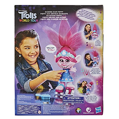 Bizak-MUÑECA Trolls Poppy Melena con Ritmo. Baila Y PANTINA con Ella. (Hasbro E94595F1)