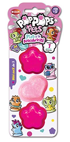 Bizak Pop Pops Pets Mini Pack 3 Burbujas (63273005), color surtido