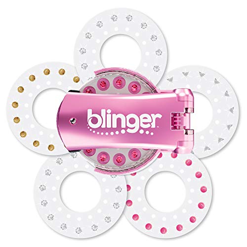 Blinger BGW0001 Diamant Edition Pink Glam Styling Tool + 5 Discos con 75 Piedras Preciosas para niños a Partir de 6 años