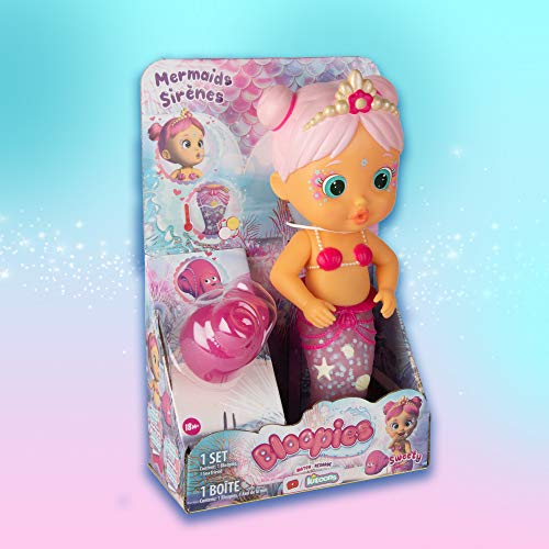 Bloopies Sirenas Sweety Muñeca Sirena Que Lanza Agua Y Hace Burbujas, Juguete De Baño para + 18 Meses + Bloopies Shellies Sirenitas con 5 Accesorios 12 A Collecionar Surtido Modelo Sorpresa