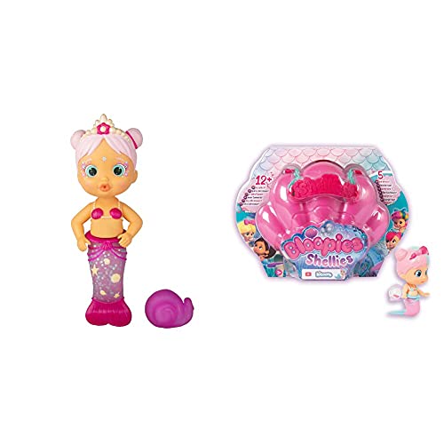 Bloopies Sirenas Sweety Muñeca Sirena Que Lanza Agua Y Hace Burbujas, Juguete De Baño para + 18 Meses + Bloopies Shellies Sirenitas con 5 Accesorios 12 A Collecionar Surtido Modelo Sorpresa