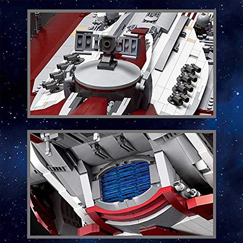 Bloques de construcción Technic Star Destroyer, Mold King 21002,8338 piezas MOC Abrazadera Bloques construcción Large Republic Assault Cruiser UCS Destroyer, Compatible con Lego A,126 * 40 * 49cm