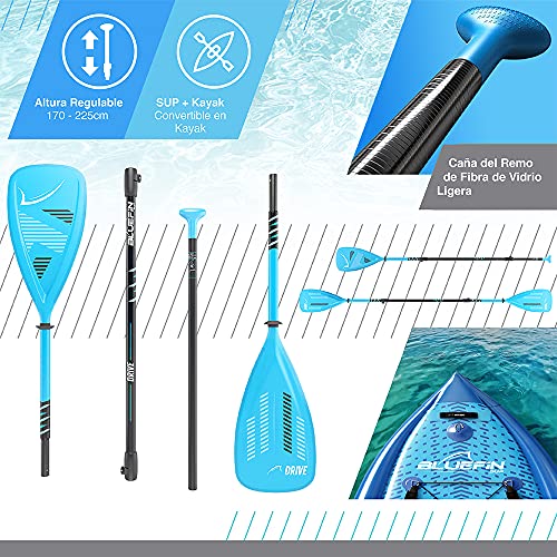 Bluefin SUP Pack Voyage 10'10" Nevera Portátil/La Activity Sup Hinchable Definitiva/Estabilidad Extra / 20% Más Ancha/Bandas Laterales / 2X Soportes para Caña de Pesca/Garantía 5 Años