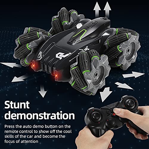 BMSARE Coche Teledirigido, 2.4GHz RC Coche, Coche Giratorio Doble Cara 360° con Batería Recargable, 4X4 Alta Velocidad Todoterreno Coche Teledirigidos para Niños Regalo Cumpleaños