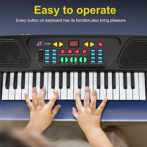 Bnineteenteam Teclado eléctrico Piano para niños Portátil 37 Teclas Teclado Musical electrónico Kid Toy Piano Keyboard para niños Principiantes