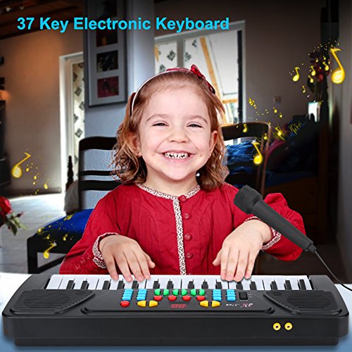 Bnineteenteam Teclado eléctrico Piano para niños Portátil 37 Teclas Teclado Musical electrónico Kid Toy Piano Keyboard para niños Principiantes