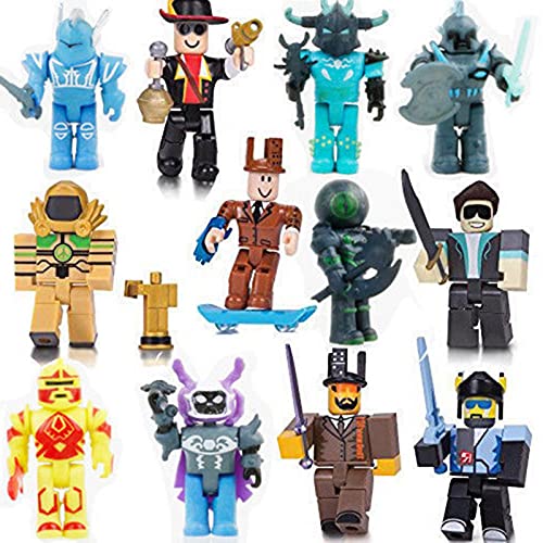 BNNEW Colección de acción de Ro.blox - 12 Piezas/Juego de Figuras de acción de Ro.blox de 3"Legends of Ro.blox Paquete de Seis Figuras, Ideal para niños, niños, cumpleaños, Navidad, Regalo Divertido