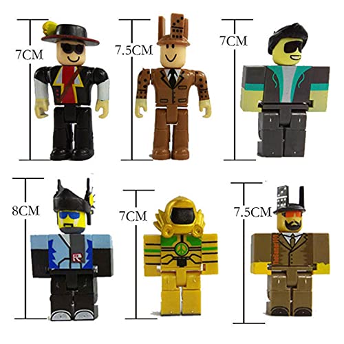 BNNEW Colección de acción de Ro.blox - 12 Piezas/Juego de Figuras de acción de Ro.blox de 3"Legends of Ro.blox Paquete de Seis Figuras, Ideal para niños, niños, cumpleaños, Navidad, Regalo Divertido