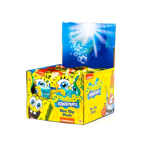 Bob Esponja Bob Esponja – Llavero Sorpresa – 12 Unidades – Juguete Infantil 4 años – 10 cm – Regalo de cumpleaños o Navidad, EU770047, Multicolor