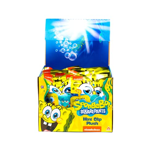 Bob Esponja Bob Esponja – Llavero Sorpresa – 12 Unidades – Juguete Infantil 4 años – 10 cm – Regalo de cumpleaños o Navidad, EU770047, Multicolor