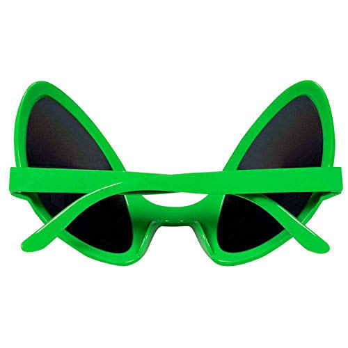 Boland-Partybrille 02629 Alien, para adultos, gafas de diversión verdes, carnaval, Halloween, fiesta temática, color, talla única