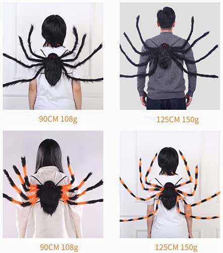 Bolsa gigante para disfraz de araña, para Halloween, mochila de golosinas, 35.5 pulgadas / 50 pulgadas, patas de araña negra para niños y niñas