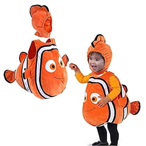 Bonito disfraz de Nemo de pez payaso de Navidad de Pixar, película animada Buscando a Nemo, disfraz de Cosplay de Halloween para fiesta de bebés y niños