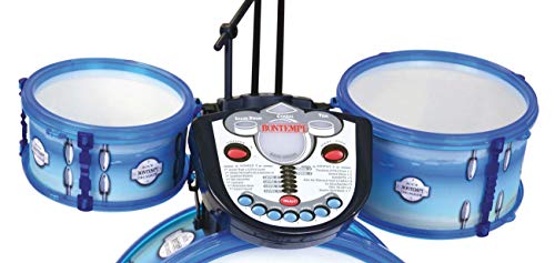 Bontempi 525602 - BATERIA ELECTRIA Drum 4 Niveles DE Aprendizaje 7 RITMOS 14 MELODIAS, Multicolor, 50x68x50 cm