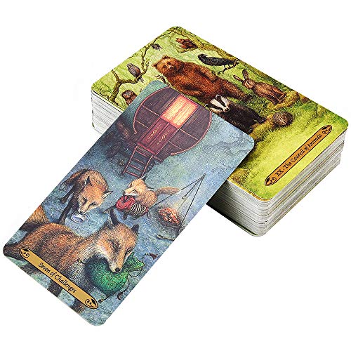 Bosque del Encanto Tarot 78 Tarjetas Cubierta del naipe del Juego de adivinación de Lectura de la Luna Amor Cerca de mi Familia la celebración de días Principiantes