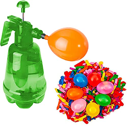 Botella con Hinchador Y 100 Globos Agua juegos y diversion para niños en verano