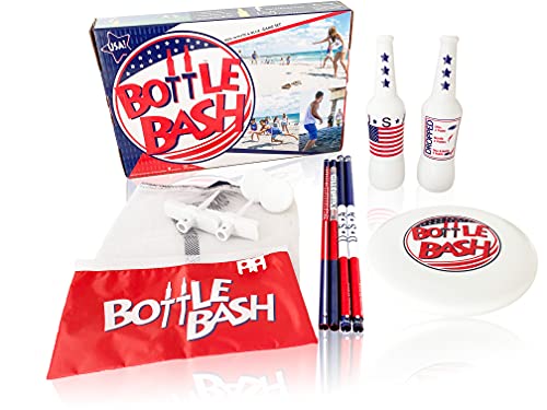 Bottle Bash USA Juego de juego con punta de superficie suave (herraduras polacas, Beersbee)