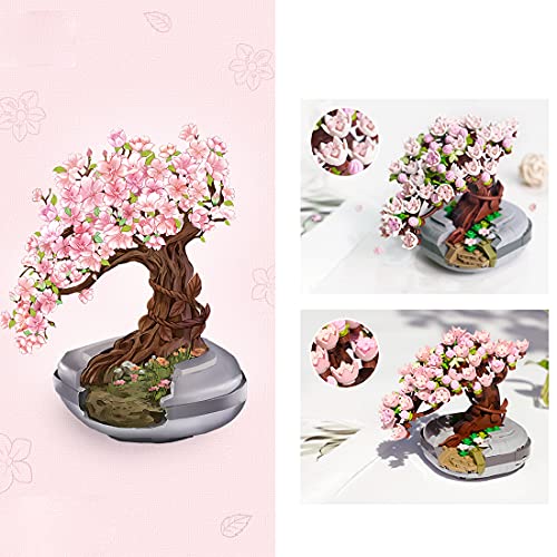 BOUN Bloque de Construcción de Bonsai Cerezo, Botanical Ramo de Flores Set de Construcción Compatible con Lego 10280, 426 Piezas