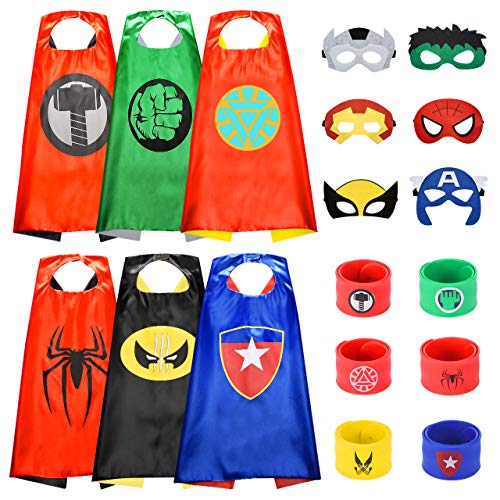 BOXYUEIN Juguetes Niños 3-12 Años, Capas Superheroes Niños Regalos Niña 3-12 Años Disfraz Mascaras Superheroe Niño Disfraz Niño 3-12 Años Disfraz Halloween Carnaval Niño Regalos Cumpleaños Niños