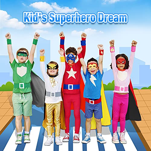 BOXYUEIN Juguetes Niños 3-12 Años, Capas Superheroes Niños Regalos Niña 3-12 Años Disfraz Mascaras Superheroe Niño Disfraz Niño 3-12 Años Disfraz Halloween Carnaval Niño Regalos Cumpleaños Niños