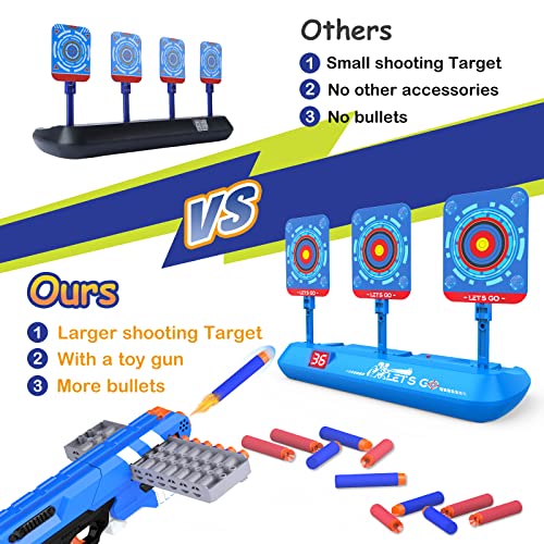 BOXYUEIN Objetivo de Puntuación Digital Electrónico Pistola 40 Balas para Niños, Juguete Entrenamiento Tiro Al Blanco