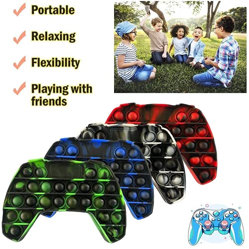 Bpieft Push Pop Fidget Toy Game Controller, Game Controller Shape Silicone Toys, Popper Anxiety Toy, Relieves Stress Game for Kids Adults, Time Killing Leisure Office Travel Home