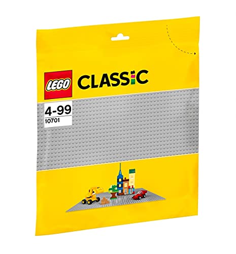 BRICKCOMPLETE Lego 11717 - Juego de 2 cajas de piedra extragrandes con placas de construcción y 10701 gris