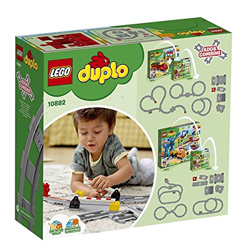 BRICKCOMPLETE Lego Duplo 10882 - Juego de 2 carriles y puente ferroviario 10872