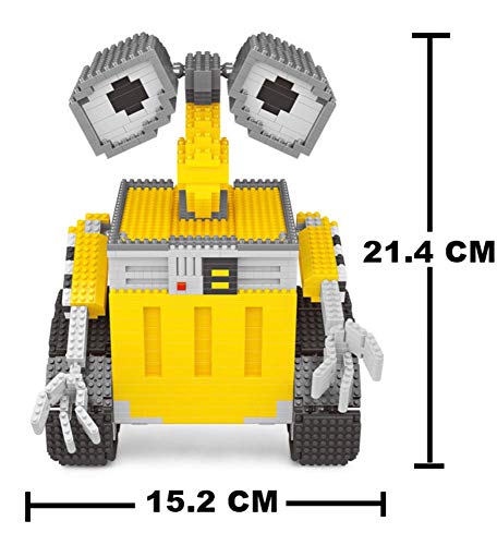 Brigamo Figura de robot de basura, 1701 bloques de construcción, bloques Nano Blocks