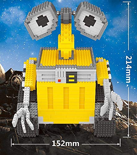 Brigamo Figura de robot de basura, 1701 bloques de construcción, bloques Nano Blocks