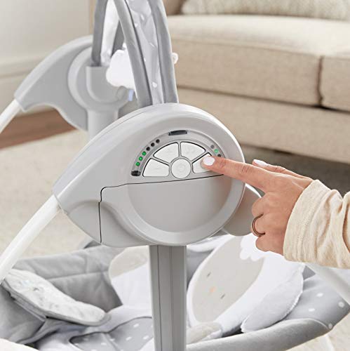 Bright Starts Ingenuity Comfort2Go K12184 - Columpio eléctrico con música, temporizador y arco de juegos