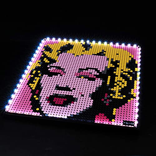 BRIKSMAX Kit de iluminación LED Lego Art Marilyn Monroe de Andy Warhol - Compatible con Lego 31197 Building Blocks Model- No incluir el Conjunto de Lego（Versión de Control Remoto）