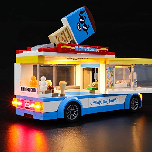 BRIKSMAX Kit de iluminación LED Lego City Camion de Helados - Compatible con Lego 60253 Building Blocks Model- No incluir el Conjunto de Lego