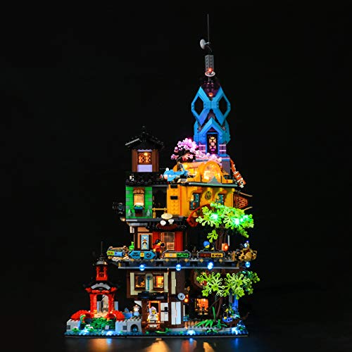 BRIKSMAX Kit de iluminación LED Lego Ninjago Jardines de LA Ciudad Ninjago - Compatible con Lego 71741 Building Blocks Model- No incluir el Conjunto de Lego