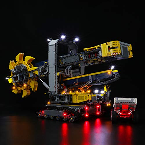 BRIKSMAX Kit de iluminación LED Lego Technic Excavadora de Rueda de cangilones - Compatible con Lego 42055 Building Blocks Model- No incluir el Conjunto de Lego